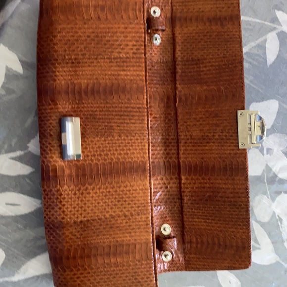 Vintage skin and suede clutch - Picture 6 of 7